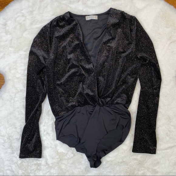 Altar'd State Black and Gold Bodysuit - Picture 2 of 8